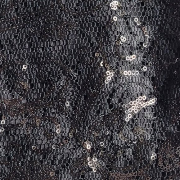 Jodi Kristopher Black Sequin Crop Top Size 9(M) - Picture 7 of 11